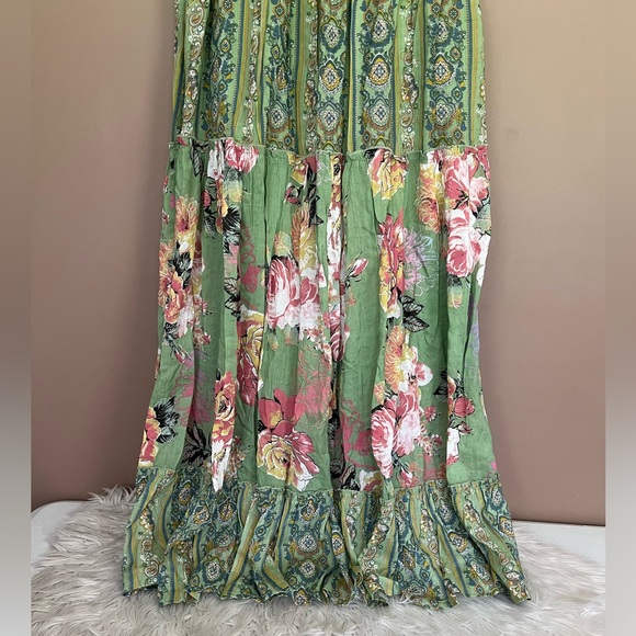 {Davi & Dani} Sleeveless Mixed Floral Boho Maxi Dress - Womens Medium - NWT - Picture 4 of 11